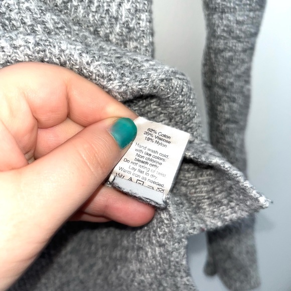 MADEWELL Leaf Stitch Gray Lightweight Crewneck Sweater Style 03421 Women's Small - Picture 5 of 7